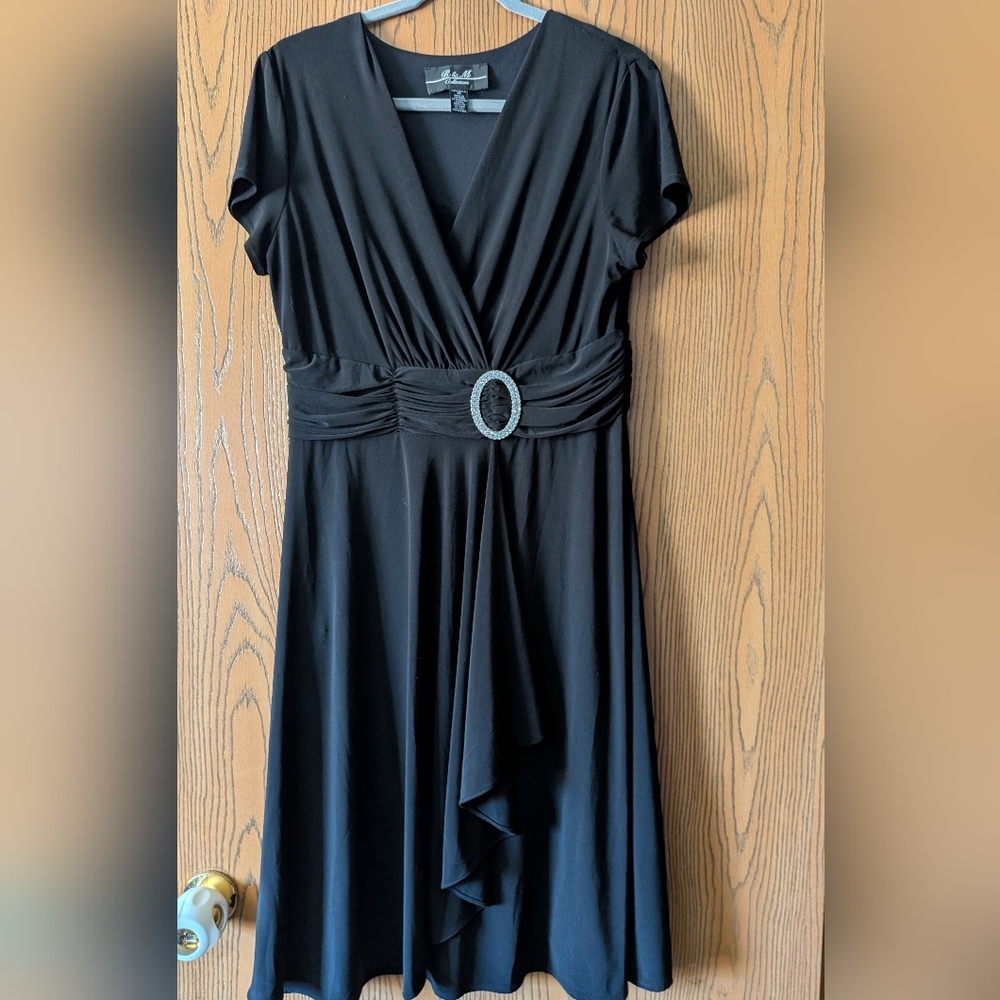 R&M Collection short sleeve Black dress | 14